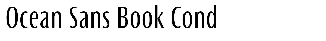 Ocean Sans Book Cond